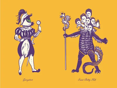 Mardi Gras Illustrations americana art nouveau bobby hill brand branding circus design drawing eyeball gala graphic design illustration inking logo mardi gras new orleans nola vector