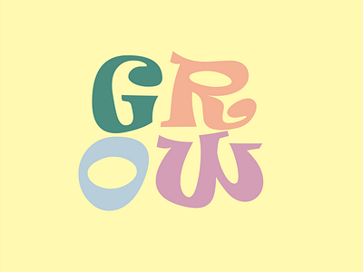 GROW graphic design logo