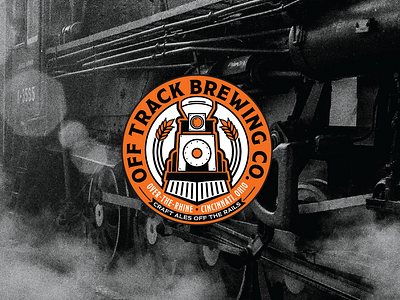 Off Track Brewing Company available designs beer beer tap brand development branding brewery brewing craft beer craft beer design design graphic design logo logo design tap tap handles text trains typography vector