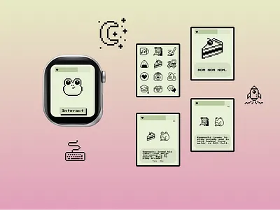 Keppochi UI app apple watch design game ui mobile app mobile ui smart. watch ui watch ui