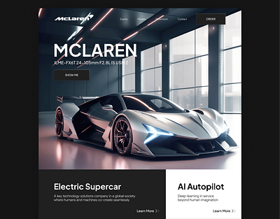 Mclaren Car Landing Page Exploration