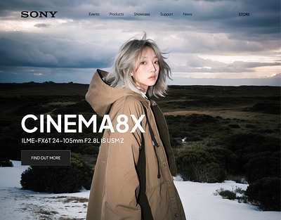 Sony Landing Page UI/UX Exploration