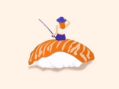 Sushi Illustration 3d design graphic design illustration