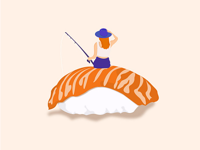 Sushi Illustration 3d design graphic design illustration