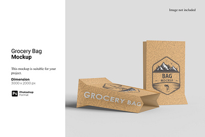 Grocery Bag Mockup view