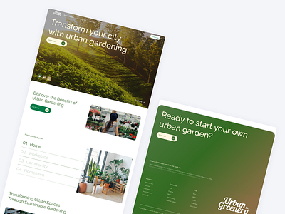 Urban Greenery Co. | Website Design blog community cta culture footer garden greenery home tech web design
