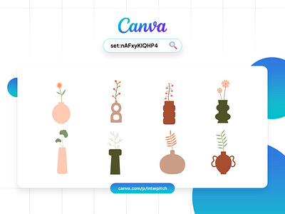 Canva Set - Vase Illustration canva element canva flower graphic design illustration vase