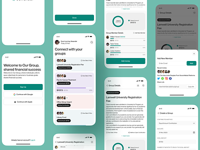 Our Group - Contribute Together design mobile app ui our group ui ui design ux ui web ui