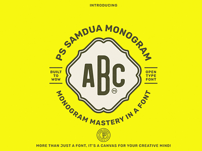 3 Letter Monogram Maker - PS Samdua diy monogram font initial logo monogram crest monogram typeface three letter monogram template wedding logo