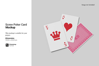 Screw Poker Card Mockup perspective