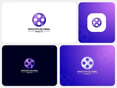 Smooth global media best logo design best logo designer branding colorful logo global global logo graphic design logo logo design media media logo media tech modern logo purple logo