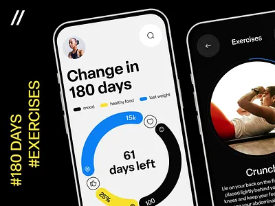 Fitness Mobile iOS App android app app design app interaction dashboard design design app fitnes interface ios mobile mobile app mobile ui product design program sport ui ux workout