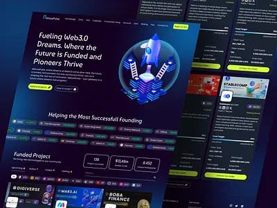 NebulaPulse - Web3 Launchpad crowdfunding dark futuristic landing page launchpad ui ux web3