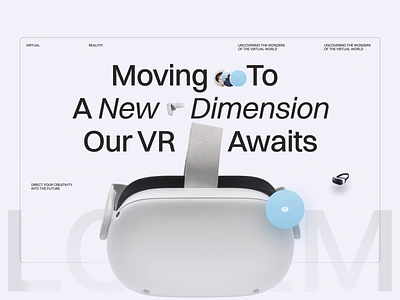 AR/VR Website Design - Virtual ar ui ar vr branding landing page typography ui user interface ux virtual reality web design