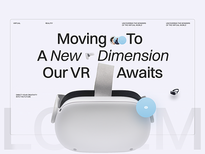 AR/VR Website Design - Virtual ar ui ar vr branding landing page typography ui user interface ux virtual reality web design