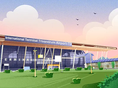 Airport Illustrations airport graphic design illustration illustration ux ui ui