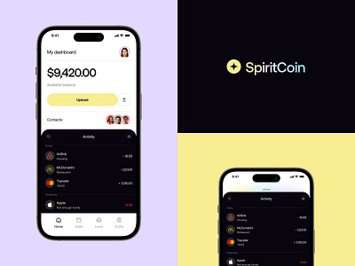 Finance App Concept branding interface iphone minimal mobile modern ui