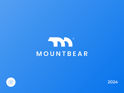 MOUNTBEAR bear bear logo blue brand identity branding design designlogo graphic design letter log letter m logo lettermark logo logo visual identity