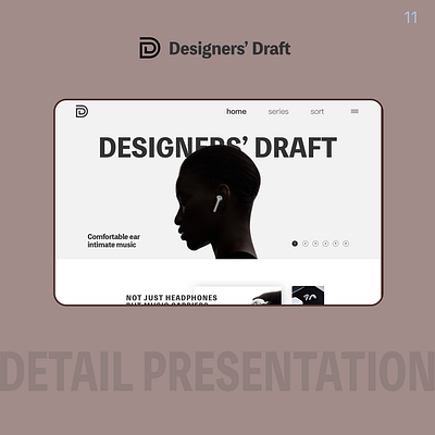 Immersive sound experience --Designers' Drafts AirPods app branding design graphic design illustration ui ux