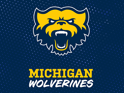 Michigan Wolverines Mascot Logo college college logo esport esport logo esports football logo mascot mascot logo michigan sport sport logo sports university university of michigan wolverines