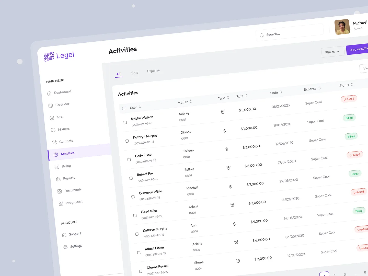 Streamlined Legal Website Dashboard for Law Firms