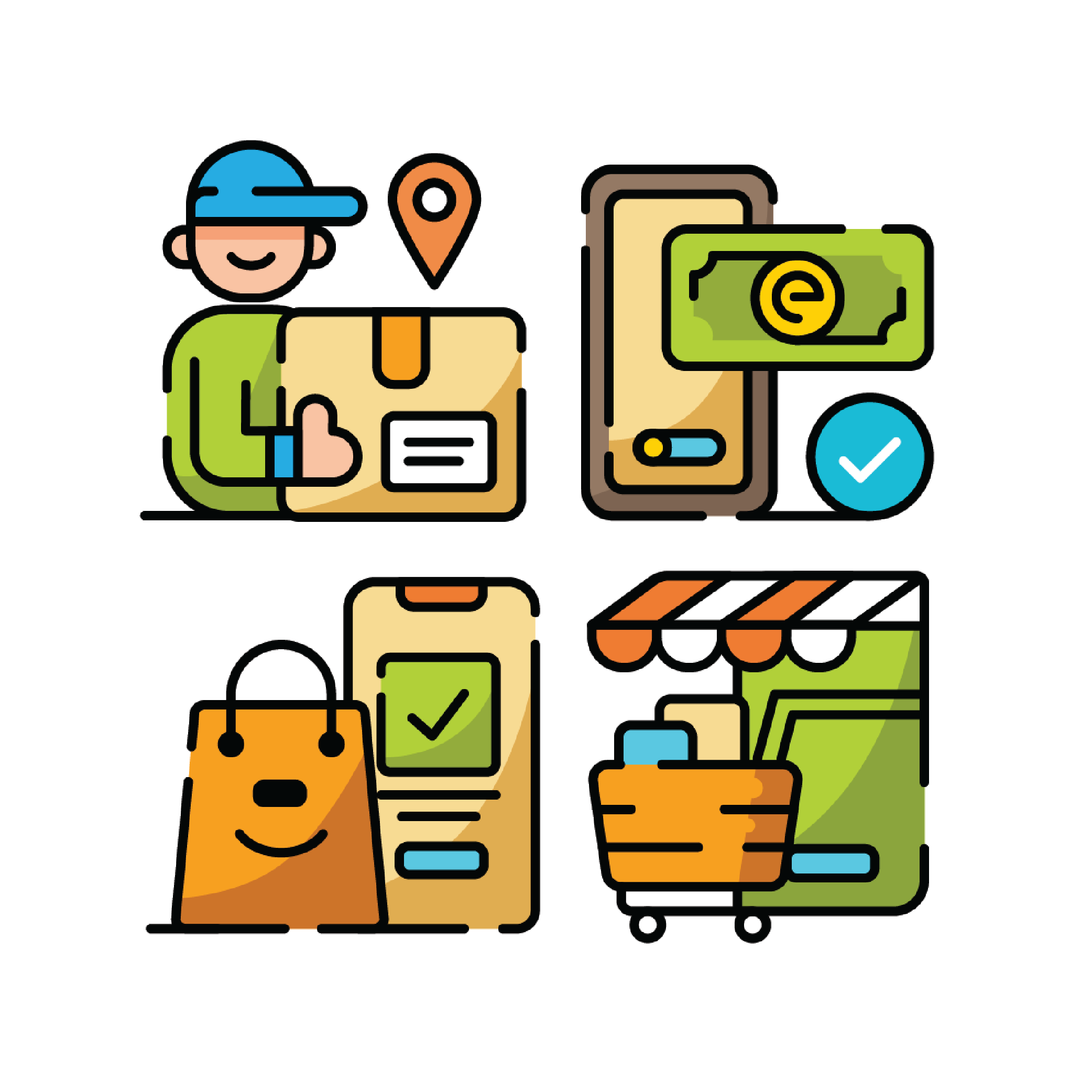 Ecommerce Icon Design branding design icon figma graphic design icon illustration mobile apps motion graphics ui