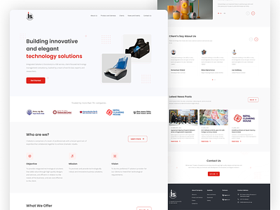 I-Solutions Technology Management consultancy company company website consultancy consultancy website corporate corporate website digital agency landing page solution ui design website website redesign