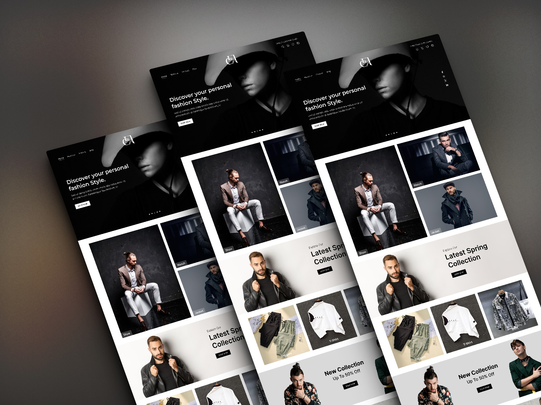 Example of Website UI Design(desktop & Mobile)5page