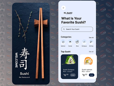 sushi apppage ui uidesign ux