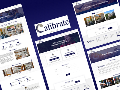 ✈️Calibrate Estates Website Layout Design🌍 book booking booking destination branding destination ui uiux ux website design