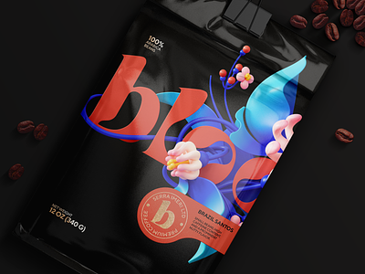 Coffee Package Design 3d 3d abstract 3dart 3ddesign 3dillustration art coffee coffee package design coffee shop design illustration illustrator package package design product design vector visual identity