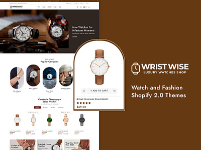 WristWise – Luxury Watches Store – eCommerce Responsive Theme accessories cleanecommerce design ecommerce fashion illustration jewelry logo luxury online store opencart prestashop quartz responsive shopify template templatetrip theme woocommerce wordpress