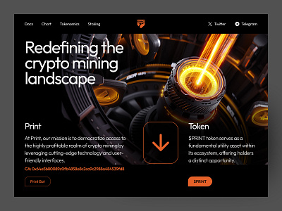Crypto Mining Landing Page landing web design