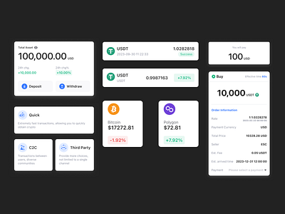 Flexible crypto card design system app design card design crypto cryptocurrency design system fintech freelance ui ui design