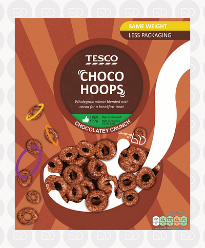 Tesco Choco Hoops Product Redesign cereal redesign tesco