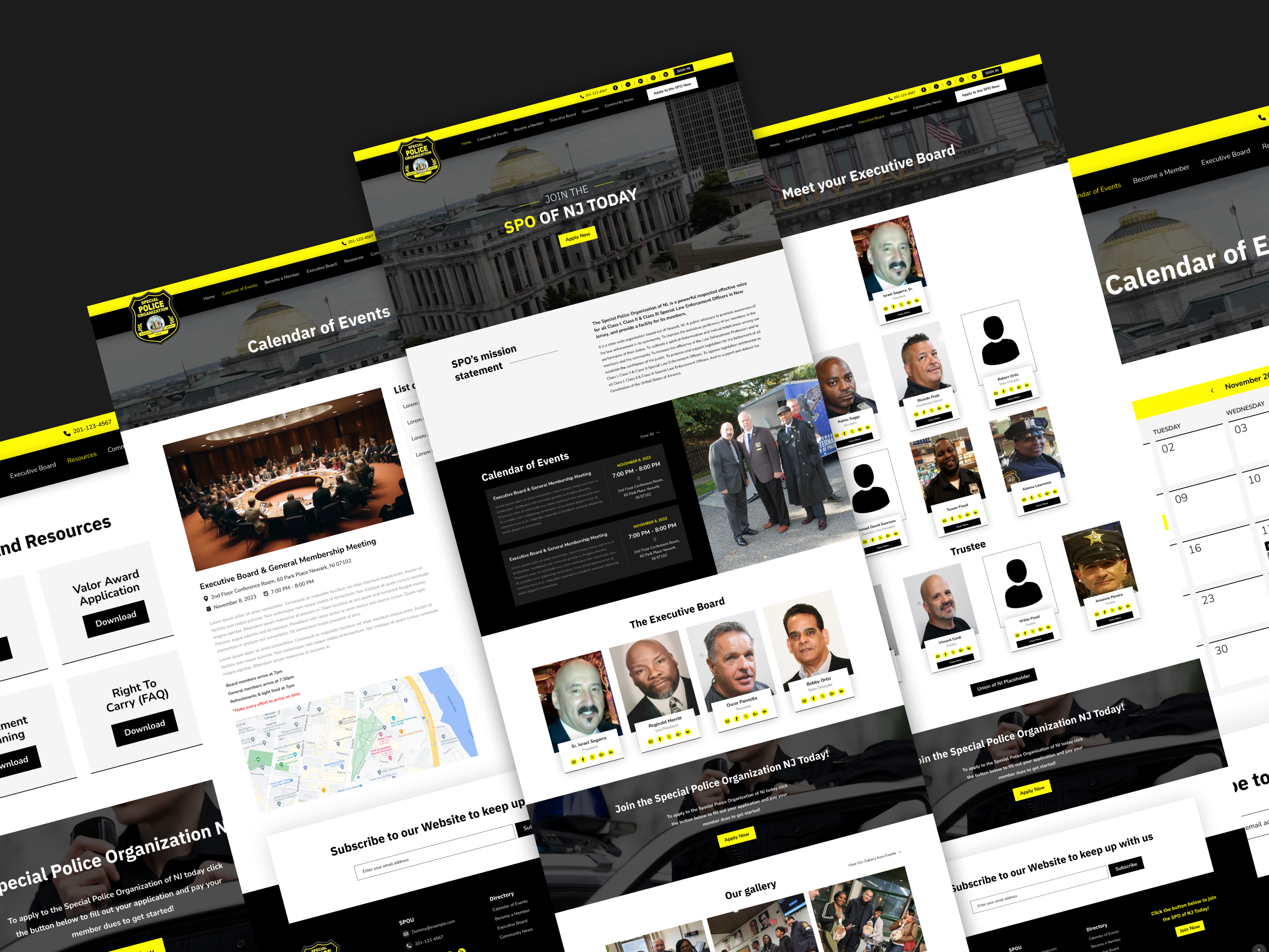 Special Police Organization of NJ (SPO) - website layout design figma layout layout design organization police police organization uiux web weblayout website website design website layout