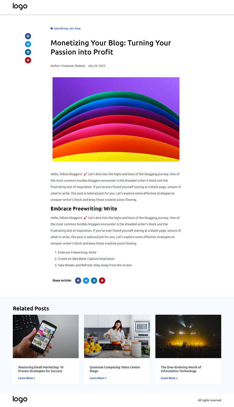 WX Single Post Elementor Template by Mudassar Shakeel on Dribbble WX Single Post Elementor Template by Mudassar Shakeel on Dribbble