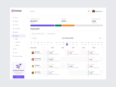 SaaS POS Dashboard Schedule/Shift Concept beverage booking business chasier clean dashboard kitchen management menu mobile app design order pos pos app restaurant resto schedule tablet transaction ui ux web design