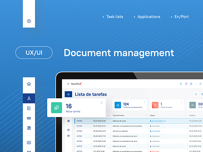 Document management adaptive b2b business components dashboard design interactive prototype interface ui ux
