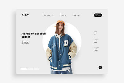 Drill-T clothing store minimal product page trend ui ui designer uiux uiux designer ux ux designer