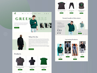 Greenlers Website UI UX agency branding design ecommerce landing ui website