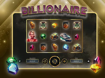 Billionaire | Slot Game Design 3d casino game gamedesign graphic design mobile money motion graphics slot ui