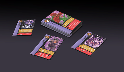 Pocket Paragons board game design card design cards game design indesign