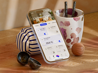 Smart Home Application Design Concept 3d app application cinema 4d mobile redshift ui ux