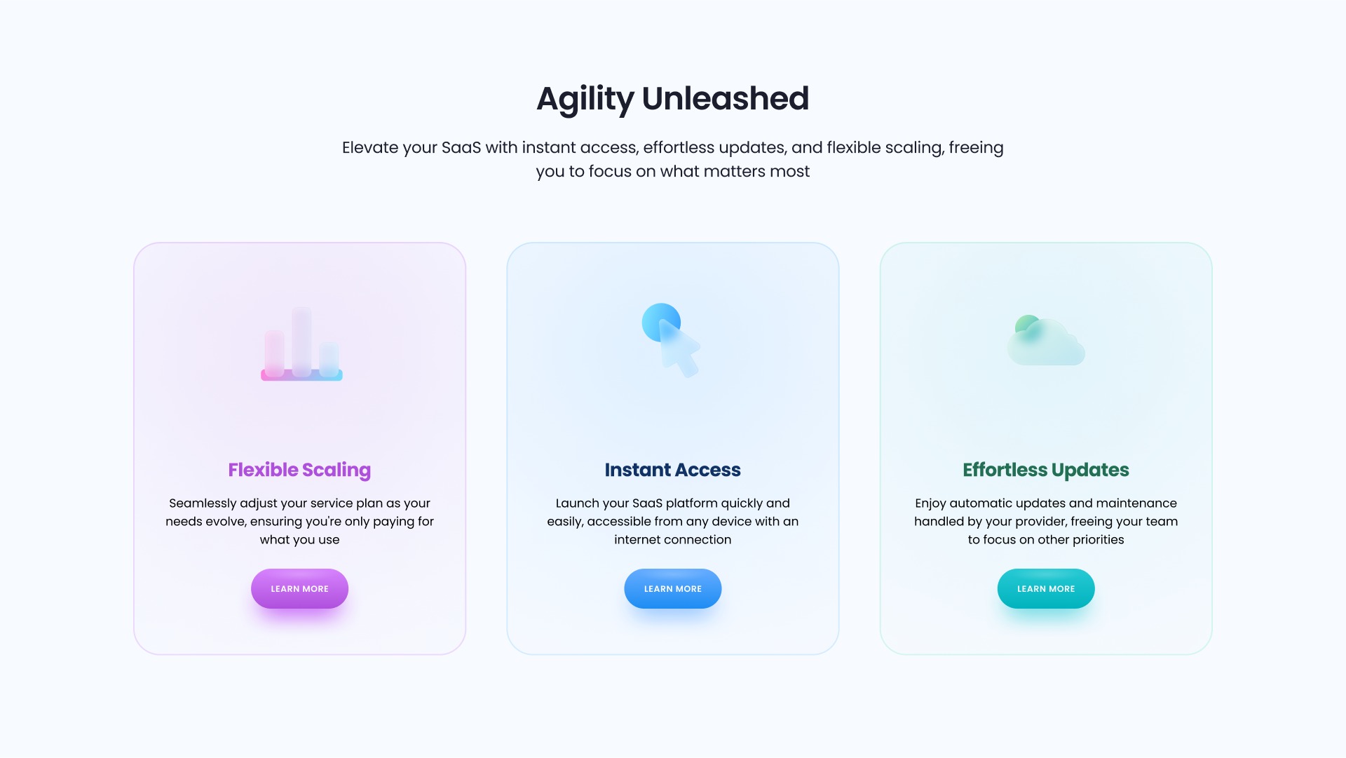 Saas Landing Page Ideas 3d blur colorful glass glow gradient matte saas shadows skewomorphism