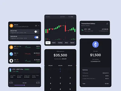Stellar - Crypto trading app app bitcoin cryprto cryptocurrency etherium fintech mobile mobile app mobileinterface satishi trader trading ui ux