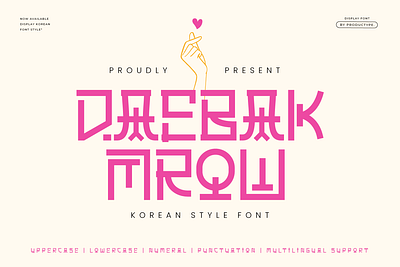 Daebak Mrow - Korean Style Font k pop