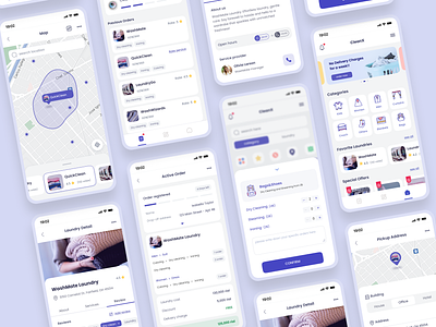 🧼Laundry Application 3d action sheet app application comment section dark design dry cleaning hero section illustration inspiration laundry light theme map product design trend ui uiux user interface web