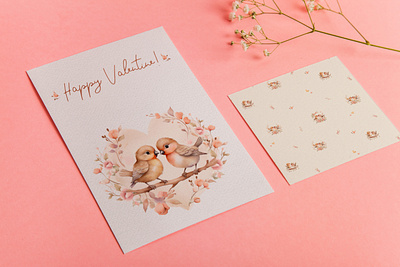 Valentine Greeting Card branding design draw illustration valentine
