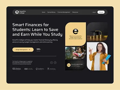 Modern UI/UX Design for Student Finance App app design figma main screen mobile site smart finances students ui ui design ux web design website